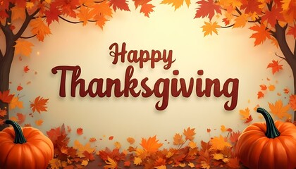 Happy thanksgiving background header banner poster design
