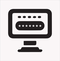 pin code vector icon silhouette on a white background