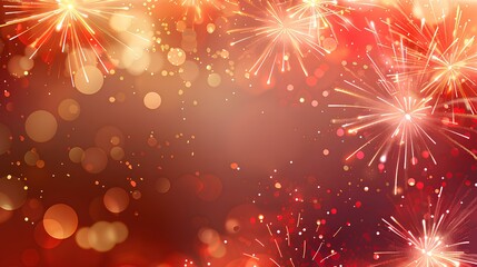 Obraz premium New Year's fireworks background with empty space for text.