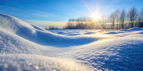 Smooth snow bank in sunlight , winter, minimalistic, cold, icy, serene, snowy, tranquil, white, pure, frozen, clean, landscape