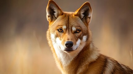Alert and Vigilant Red Fox Observing in Autumn Woodland