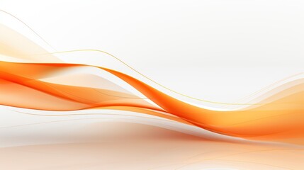 Abstract orange wave background on white for design, website, and presentations