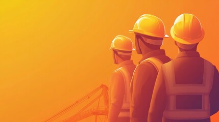 International labour Day May 1 Banner With Safety Helmet Illustration Concept