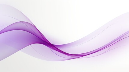Abstract purple wave on white background. Flowing, dynamic, and ethereal design concept.