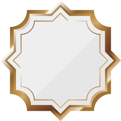 高級感のあるフレーム　ホワイト＆ゴールド