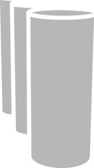 Textile roll vector icon. Paper tube illustration design for kitchen cleaning towel, carpet, scroll whatman, fabric.