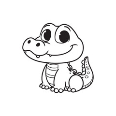 Cute and Playful Crocodile Characters - Vector Baby Alligators.