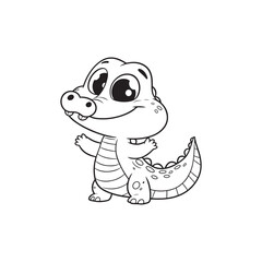 Cute and Playful Crocodile Characters - Vector Baby Alligators.