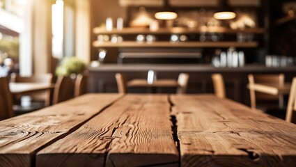 Rustic wooden table and chairs set in a cozy cafe, perfect for enjoying a coffee