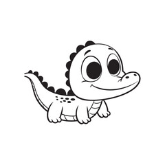 Playful and Adorable Baby Crocodiles - Vector Cartoon Alligators.