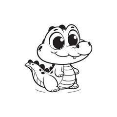 Playful and Adorable Baby Crocodiles - Vector Cartoon Alligators.