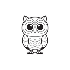 Adorable Owl and Baby Alligators - Cute Cartoon Vector Illustration.
