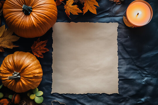 halloween flat lay