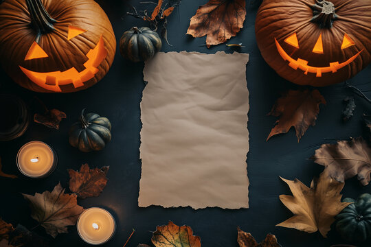 halloween flat lay