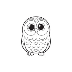 Cute Cartoon Owl with Baby Alligators - Vector Illustration.