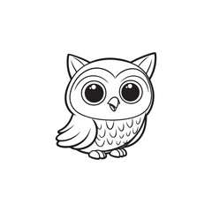 Sweet Owl and Baby Alligators - Charming Cartoon Vector Art.