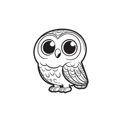 Sweet Owl and Baby Alligators - Charming Cartoon Vector Art.