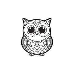 Lovely Owl and Baby Alligator Friends - Cute Vector Illustration.