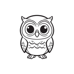 Cartoon Owl and Baby Alligators - Adorable Vector Artwork.