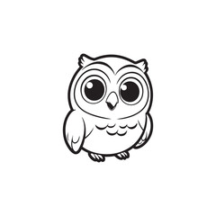 Friendly Owl with Cute Baby Alligators - Cartoon Vector Design.