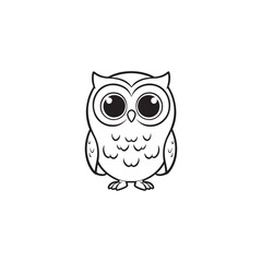 Friendly Owl with Cute Baby Alligators - Cartoon Vector Design.