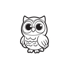 Friendly Owl with Cute Baby Alligators - Cartoon Vector Design.