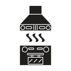 cooker hood icon vector on white background
