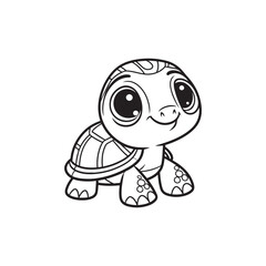 Playful Baby Alligators and Turtle - Adorable Vector Illustration.