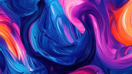 Obraz premium Abstract colorful painted swirls background.