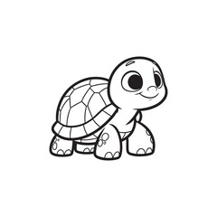 Lovable Baby Alligator and Turtle Characters - Vector Illustration.