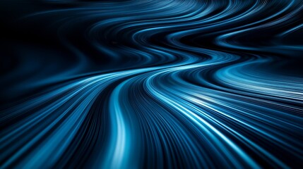 Fototapeta premium Dynamic Flowing Speed Lines Backdrop in Dark Cyan, Turquoise, and Deep Blue for Wallpaper Design