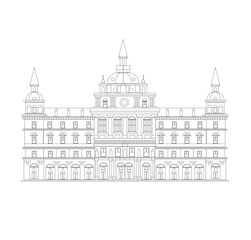 Fototapeta premium sketch of the palace of the austria castel vectori