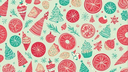 miscellaneous holiday patterns holiday recipes seamless pattern on pastel color background