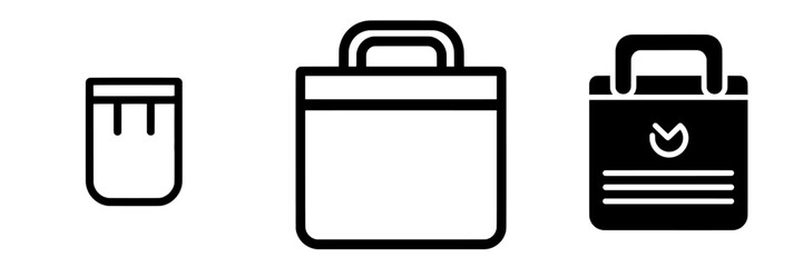 A sachet, package, packaging, container, or encasement solid or glyph icon