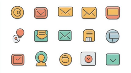Contact thin line icon set. Containing phone, email envelope, chat bubble, address book , person icon, mobile phone, message