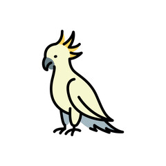 Cacatua galerita color icon.