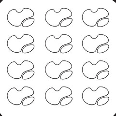 Abstract Pattern of Interlocking Shapes: Minimalist Black and White Line Art Design for Backgrounds, Textiles, and Creative Projects