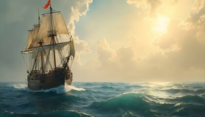 Columbus Day background header banner poster design