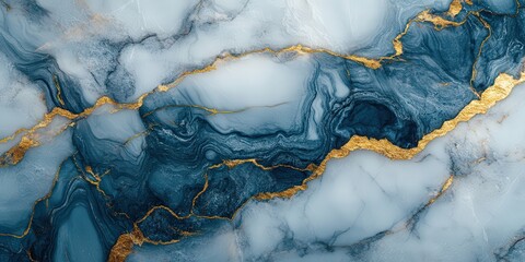 Fototapeta premium White Marble with Golden Veins Texture