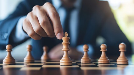 A Tense Moment in Chess: Strategizing the Next Move in a High-Stakes Game of Strategy and Skill