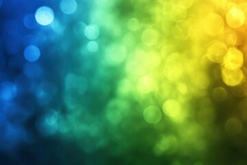 Obraz premium Abstract Blue, Green, and Yellow Bokeh Background