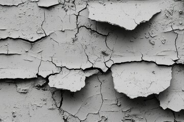 Obraz premium Cracked and Chipped White Paint on a Surface