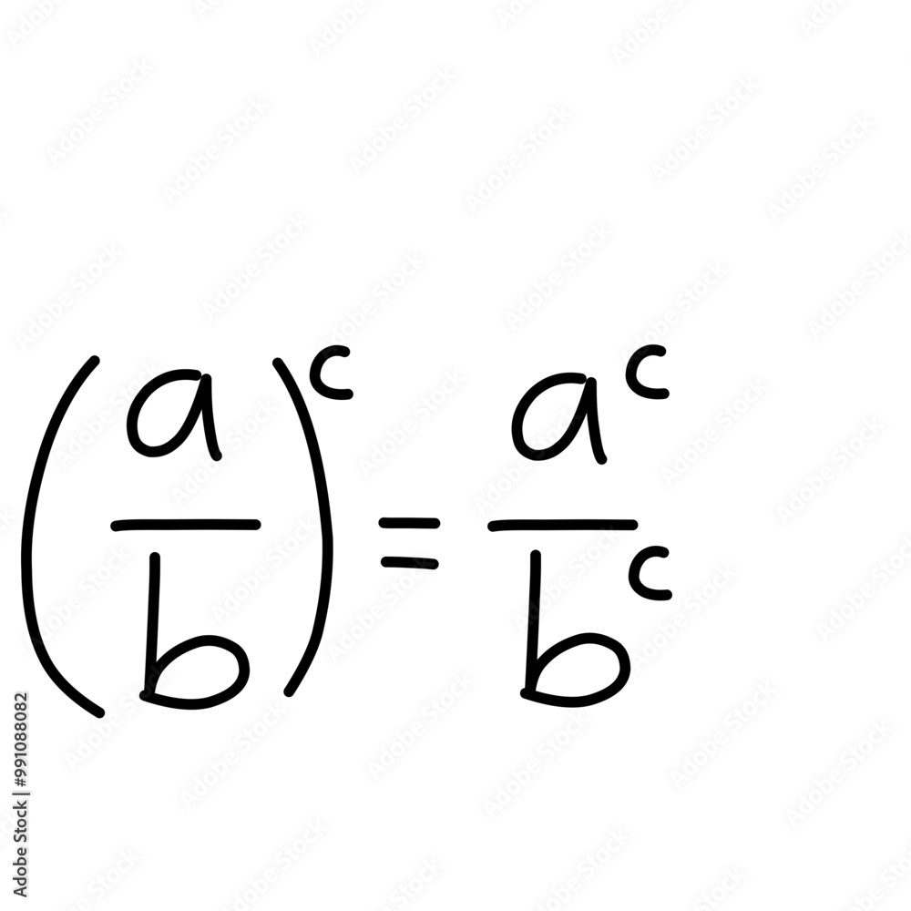 Poster hand drawn mathematic formula