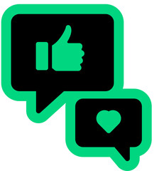 Obraz premium like icon, love, Hearth, Social media icon