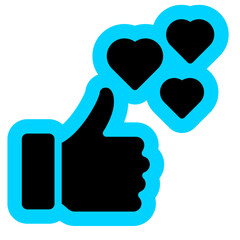 Obraz premium like icon, love, Hearth, Social media icon