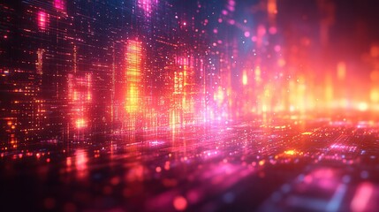 Fototapeta premium High-resolution abstract technology background in vibrant colors.
