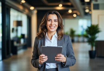A portrait headshot photo of a friendly professional CEO executive business worker