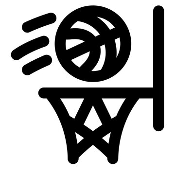black basketball shot icon clip art preview