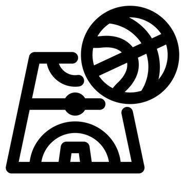 recommend clip art: Basketball Court Icon
