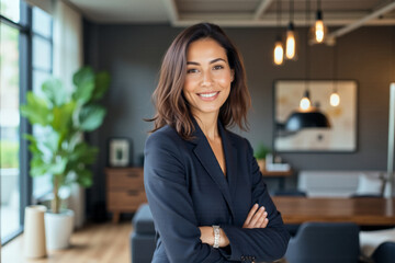 A portrait headshot photo of a friendly professional CEO executive business worker
